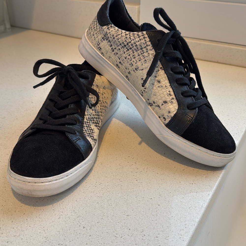 Black suede sneaker